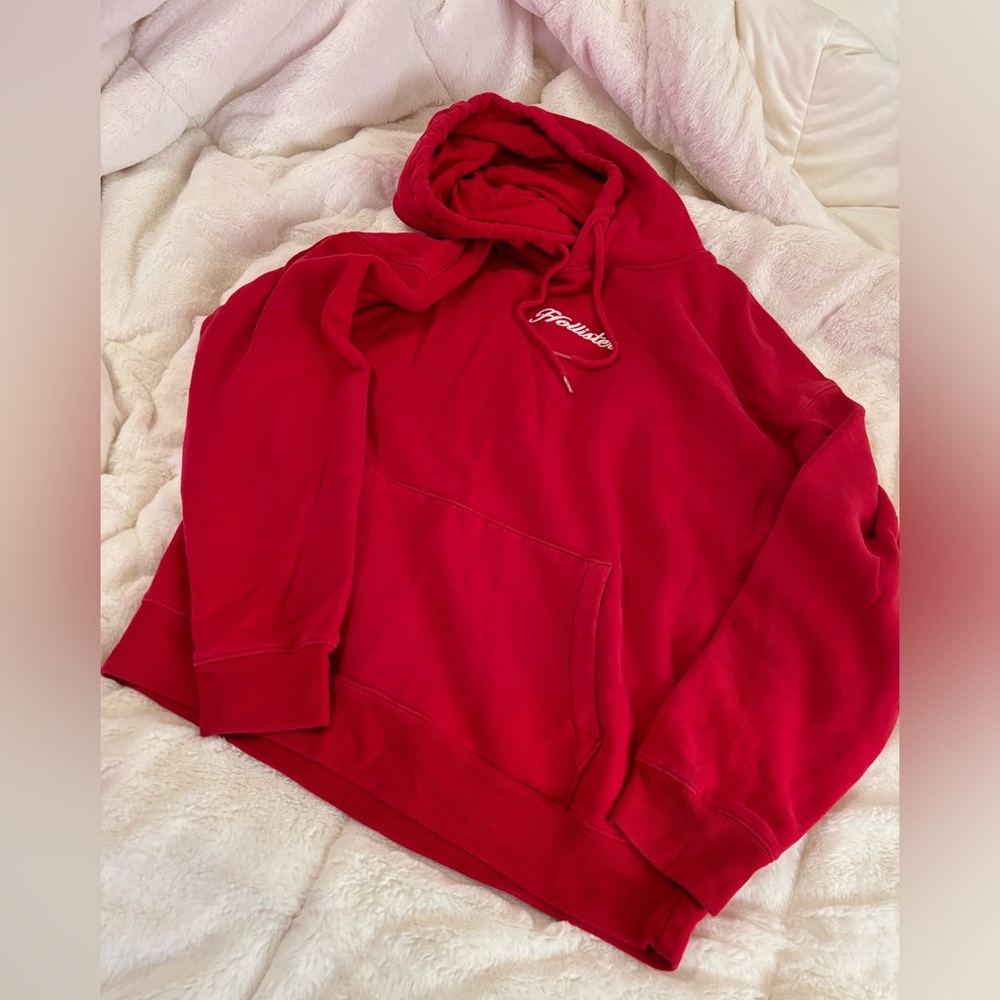red hollister hoodie